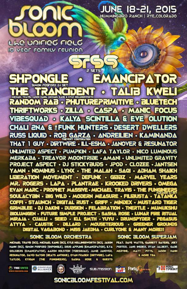 Sonic Bloom Announces Wave Two Artist Lineup Grateful Web